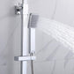 Thermostat Shower System With Square Mixer Set and Rainfall Shower Head 