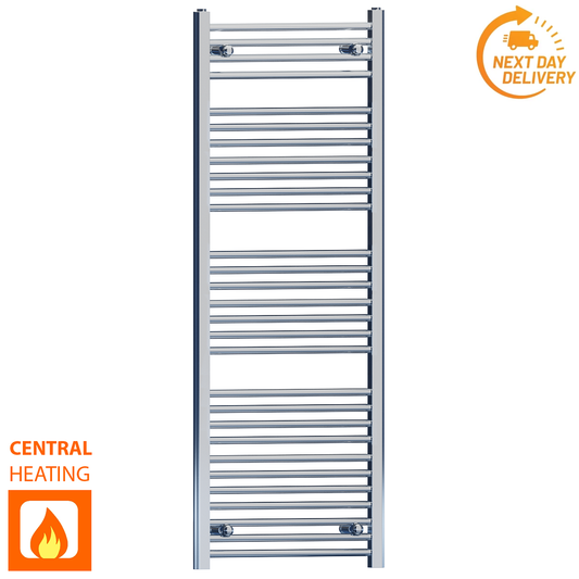500mm Wide - 1500mm High Flat Chrome Heated Towel Rail Radiator Stock Clearance 