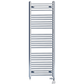 Dual Fuel 500 x 1500mm High Flat Chrome Heated Towel Rail Radiator Stock Clearance - (incl. Valves + Electric Heating Kit) 