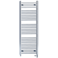Dual Fuel 500 x 1500mm High Flat Chrome Heated Towel Rail Radiator Stock Clearance - (incl. Valves + Electric Heating Kit) 