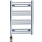 400mm Wide - 700mm High Flat Chrome Electric Heated Towel Rail Radiator Stock Clearance 