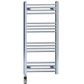 550mm Wide - 1000mm High Flat Chrome Electric Heated Towel Rail Radiator Stock Clearance 