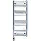 550mm Wide - 1200mm High Flat Chrome Electric Heated Towel Rail Radiator Stock Clearance 
