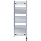 600mm Wide - 1500mm High Flat Chrome Electric Heated Towel Rail Radiator Stock Clearance 