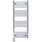 550mm Wide - 1200mm High Flat Chrome Electric Heated Towel Rail Radiator Stock Clearance 