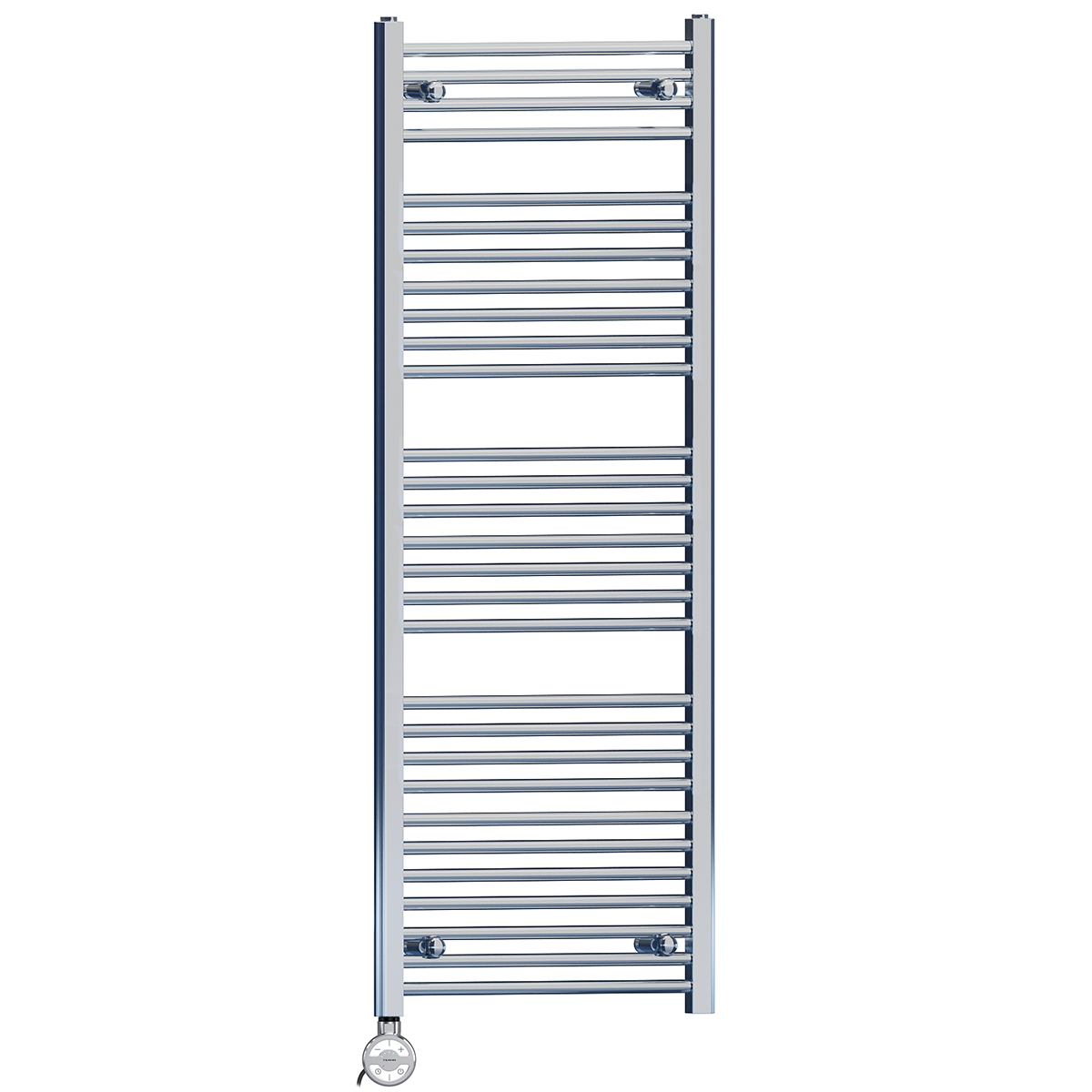  500mm Wide - 1500mm High Flat Chrome Electric Heated Towel Rail Radiator Stock Clearance