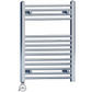 500mm Wide - 750mm High Flat Chrome Electric Heated Towel Rail Radiator Stock Clearance 