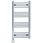 550mm Wide - 1000mm High Flat Chrome Electric Heated Towel Rail Radiator Stock Clearance 
