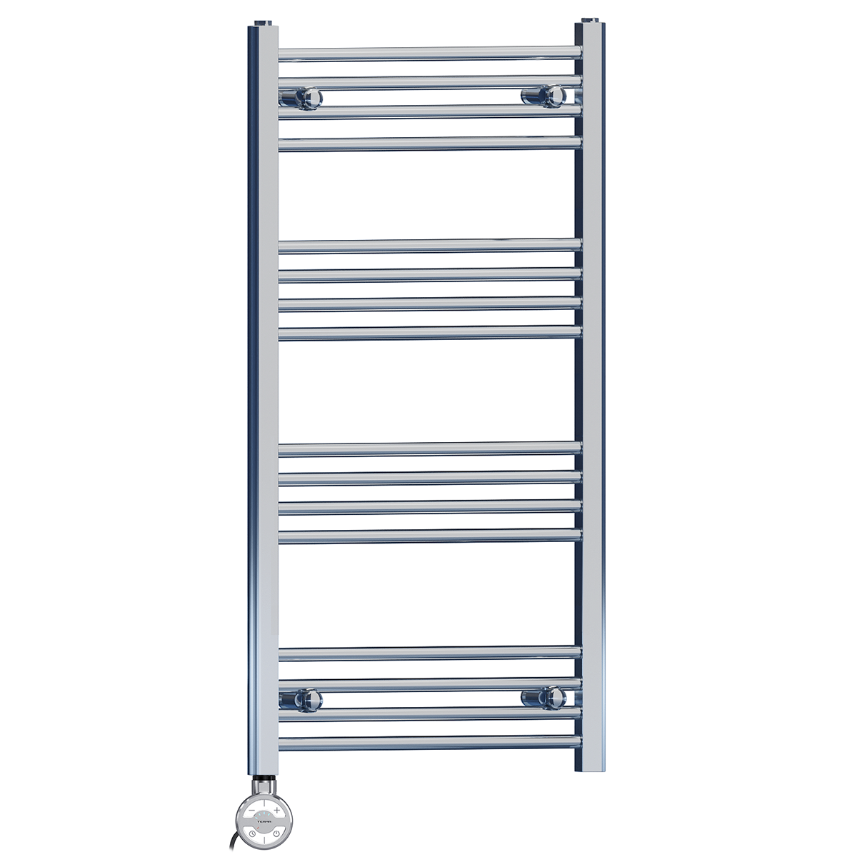  550mm Wide - 1000mm High Flat Chrome Electric Heated Towel Rail Radiator Stock Clearance