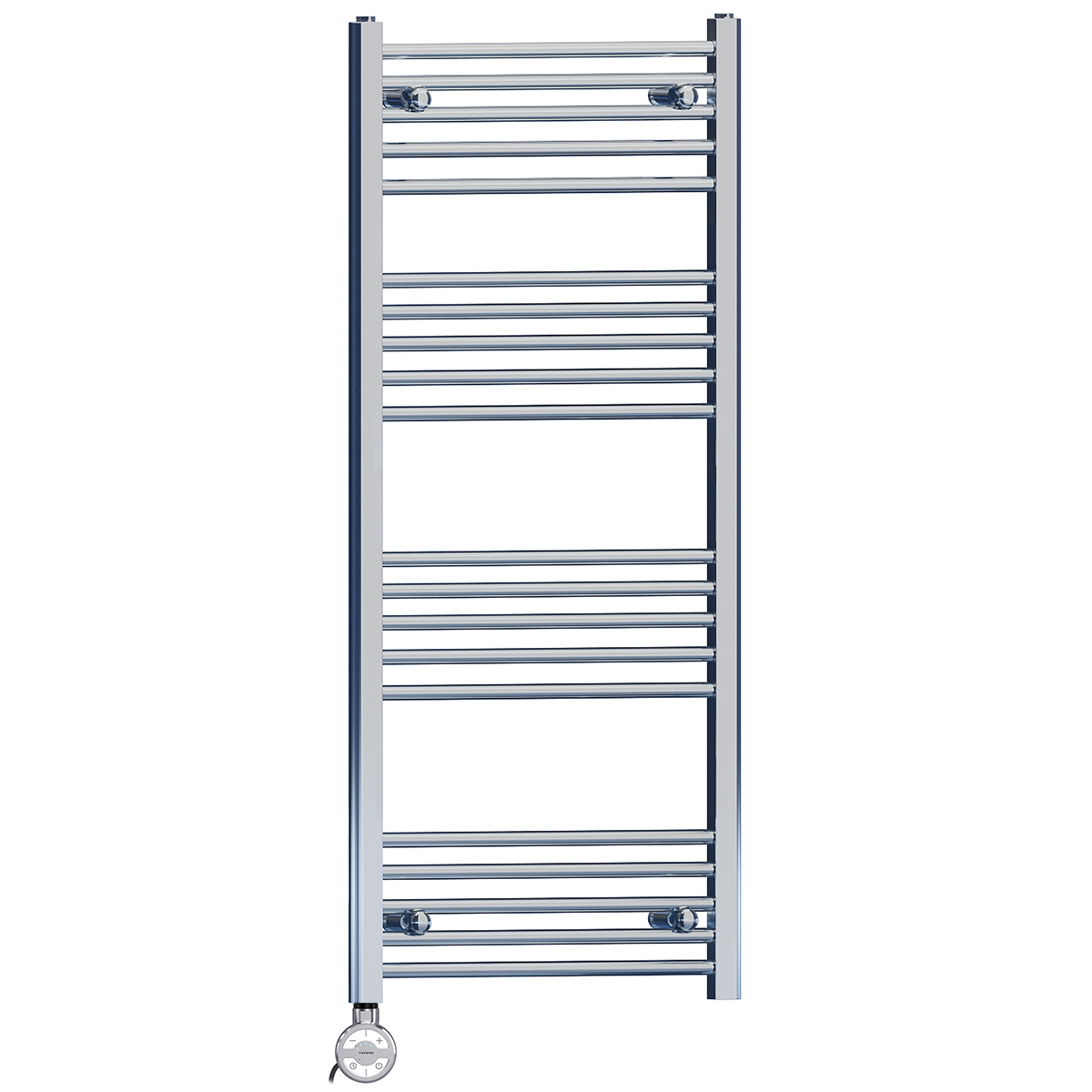  550mm Wide - 1200mm High Flat Chrome Electric Heated Towel Rail Radiator Stock Clearance