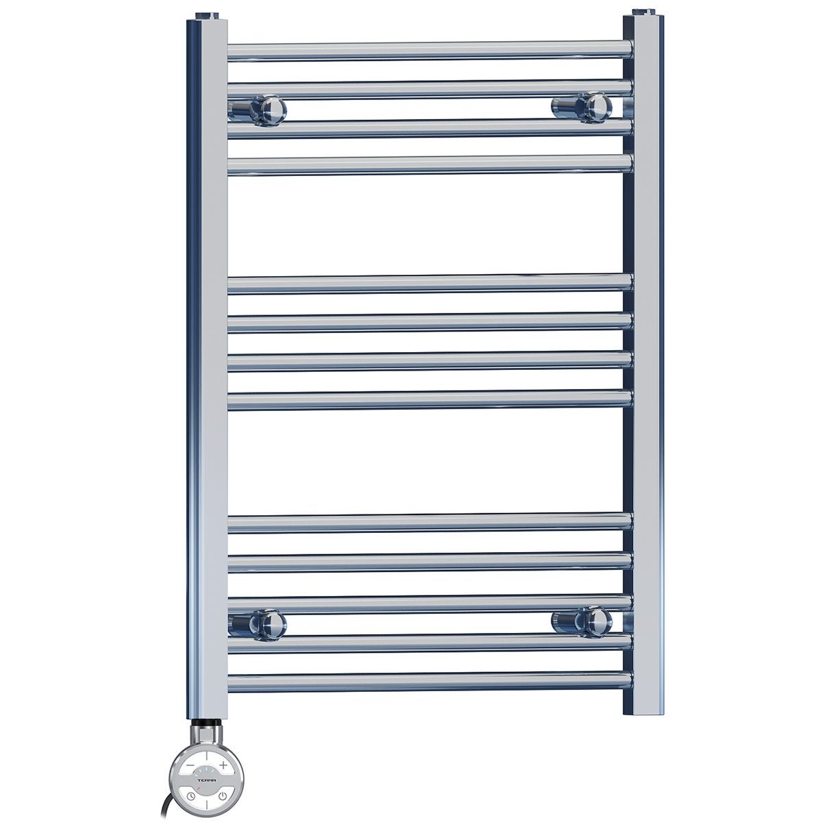  600mm Wide - 700mm High Flat Chrome Electric Heated Towel Rail Radiator Stock Clearance