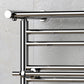490mm Wide Chrome Heated Towel Rail Radiator Top Shelf & Two Towel Holder OSLO For Bathroom & Kitchen