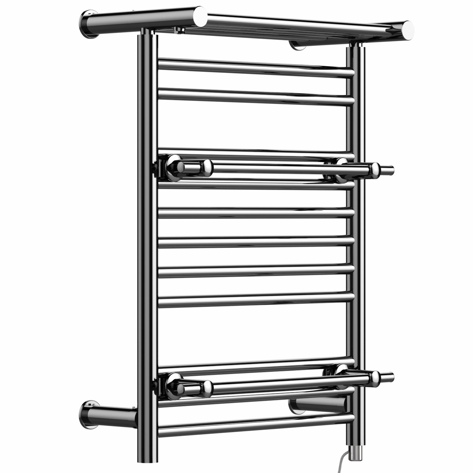 Heated Towel Magnetic Radiator Towel Rail 490mm Wide Chrome
