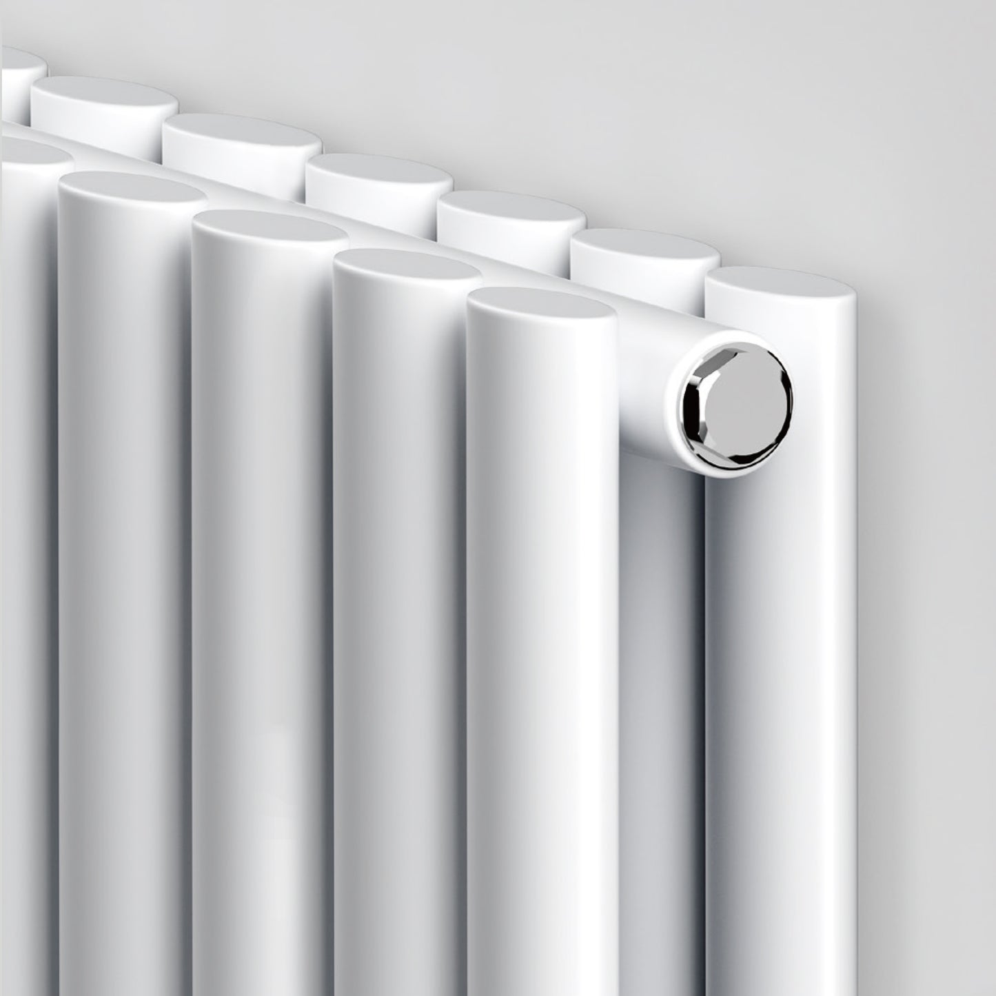 960mm x 600mm White Designer Horizontal Double Column Radiator, 4147 BTU