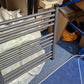 Refurbished 600mm x 600mm Anthracite Grey Heated Towel Rail Radiator | Flat Central Heating BF-01 