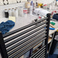 Refurbished 550mm x 1200mm Matt Black Heated Towel Rail Radiator | Flat Central Heating CH-02 