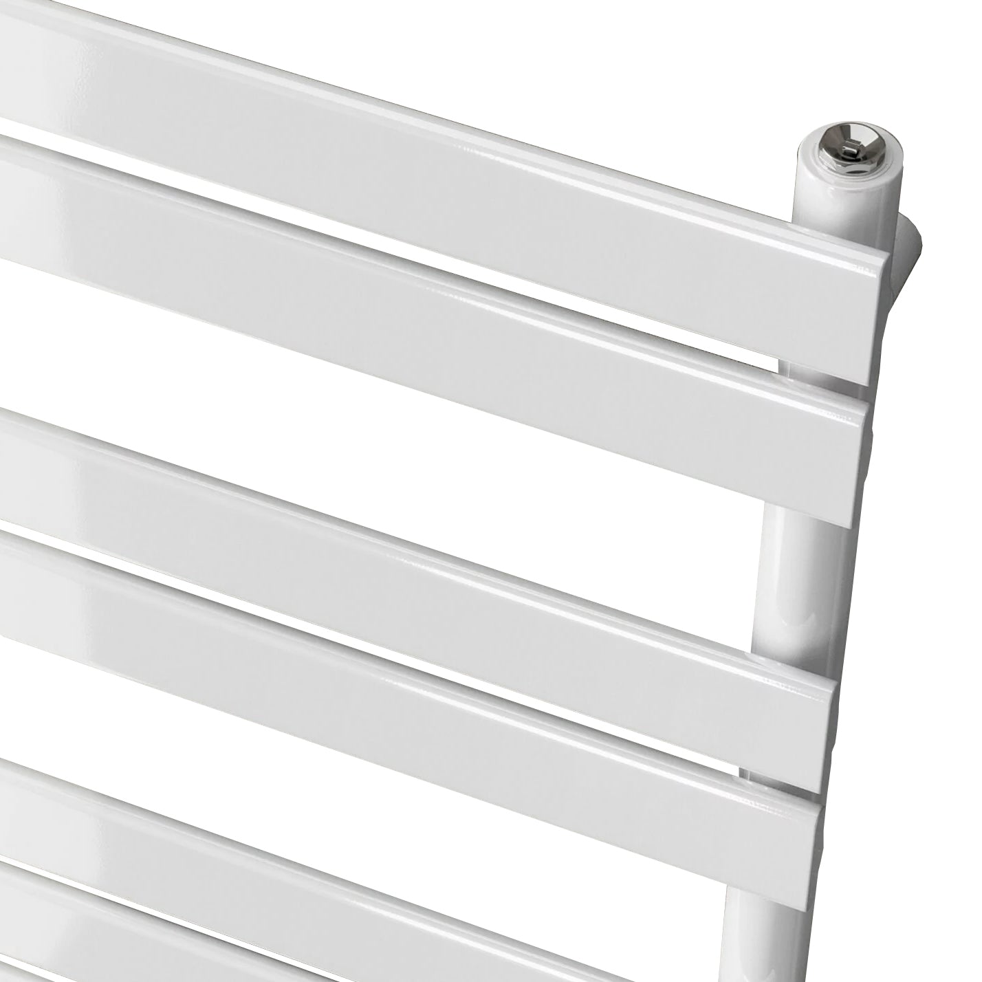  550 x 1200mm White Electric Heated Towel Rail Radiator – Flat Panel Designer 600W Pre Filled UK