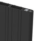724 x 500mm Smart Wifi Electric Panel Radiator - 1000W Black Horizontal Aluminium 