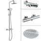 Thermostat Shower System With Round Mixer Set and Rainfall Shower Head 