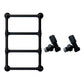 500 x 750mm Charlotte Traditional Matt Black Heated Towel Rail Radiator Central Heating Bathroom Heater 