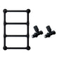 500 x 750mm Charlotte Traditional Matt Black Heated Towel Rail Radiator Central Heating Bathroom Heater 