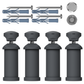 500mm x 1500mm Anthracite Grey Electric Pre-Filled Heated Towel Rail | Flat Ladder 