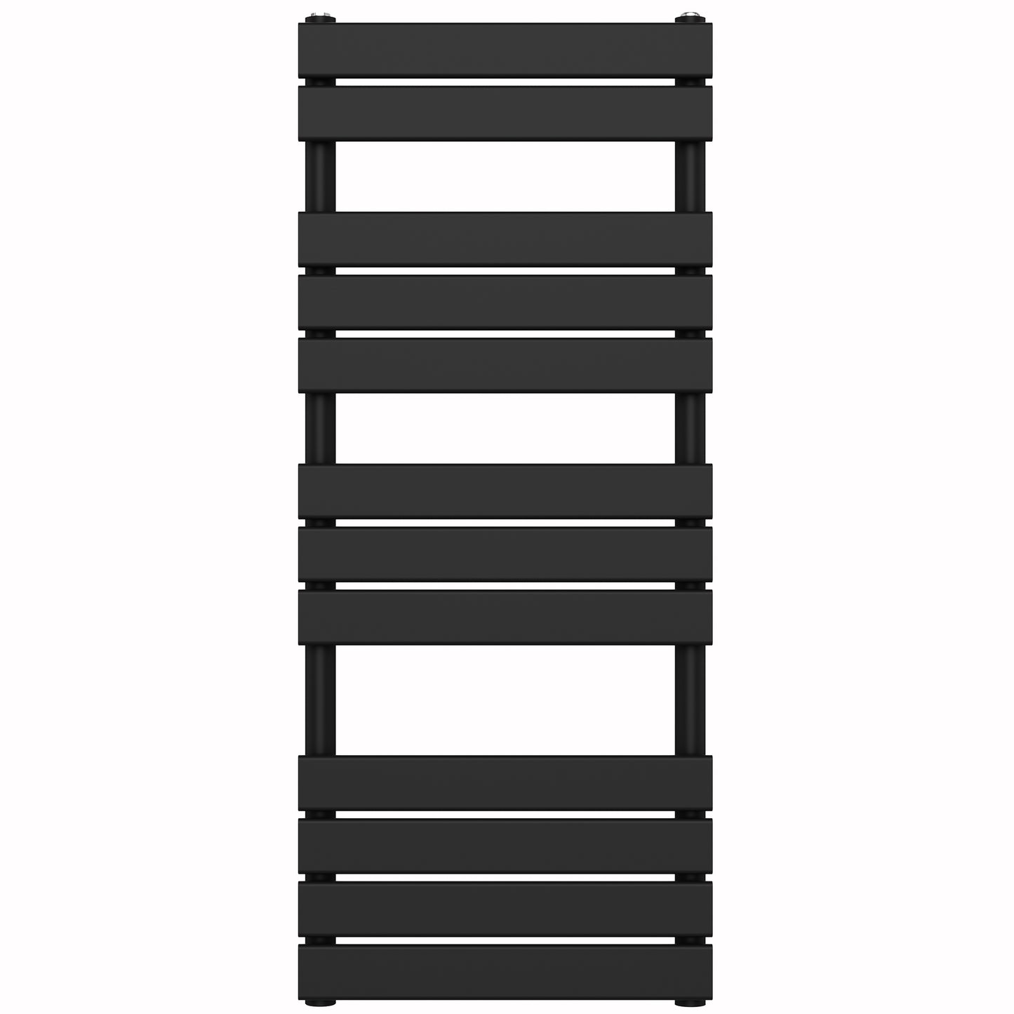  550 x 1200mm Matt Black Heated Towel Rail Radiator – Flat Panel Designer  2216 BTU Central Heating UK