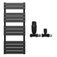 550 x 1200mm Matt Black Heated Towel Rail Radiator – Flat Panel Designer  2216 BTU Central Heating UK 