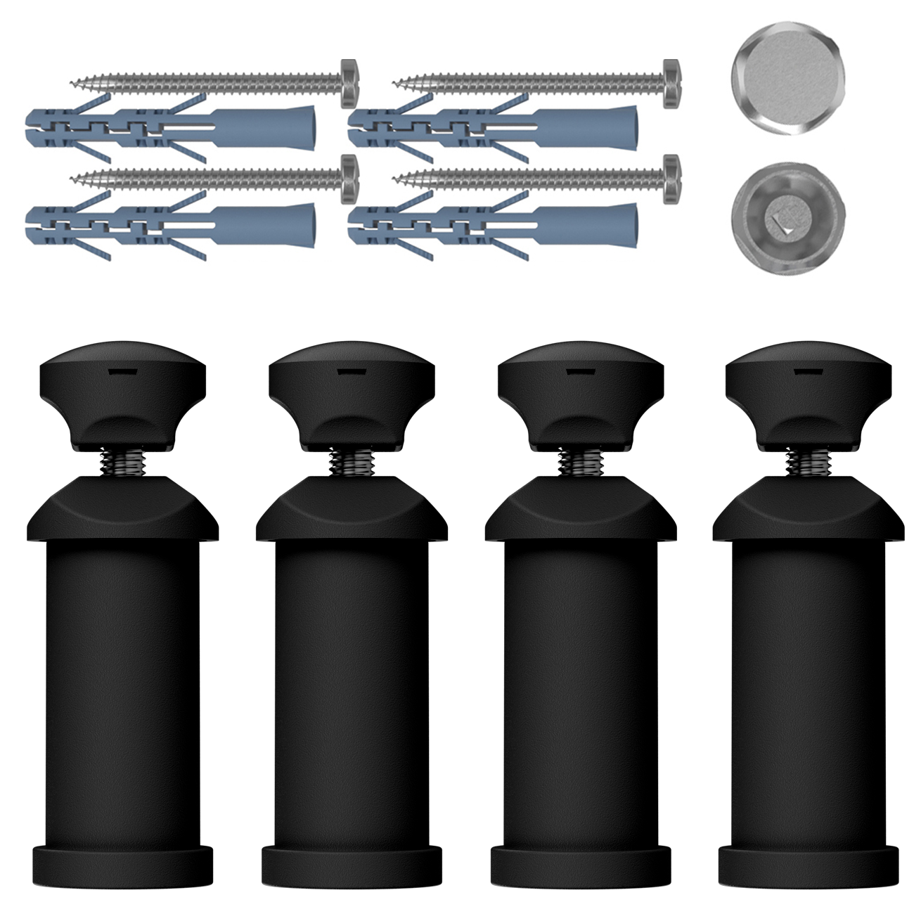 black towel radiators fixing kit