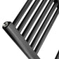 500mm x 1400mm Black Heated Towel Rail Radiator | Electric 19mm Tube 