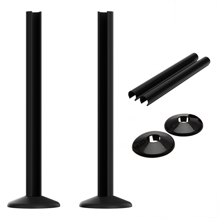  Black Pipe Covers and Collars For 15mm Towel Rail Radiator Pipes – Easy Snappit