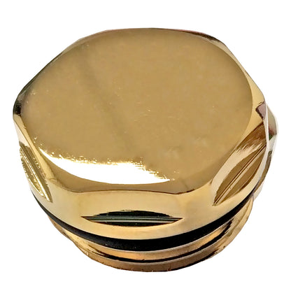  Gold Radiator Blanking Plug 1/2" BSP 15mm – Towel Rail End Cap with O Ring UK (1–10 Pack) 