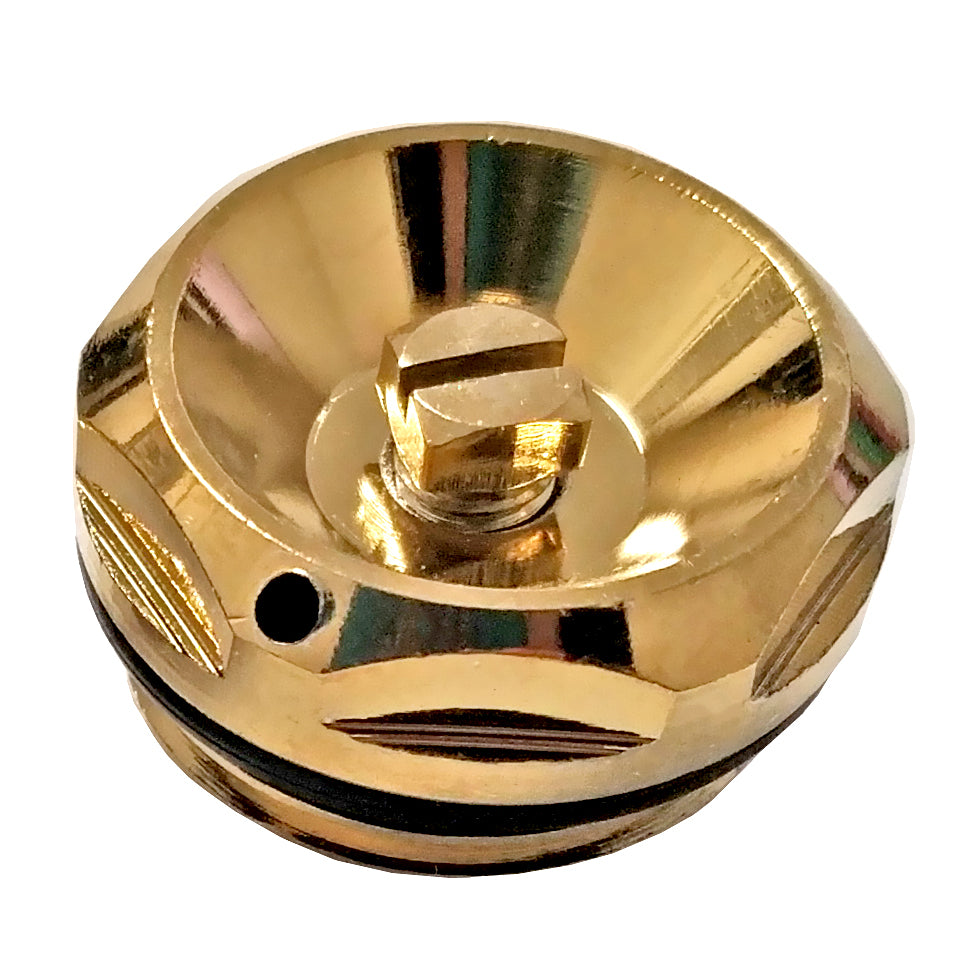  Gold Radiator Blanking Plug + Bleeding Valve Set 15mm For Towel Rails