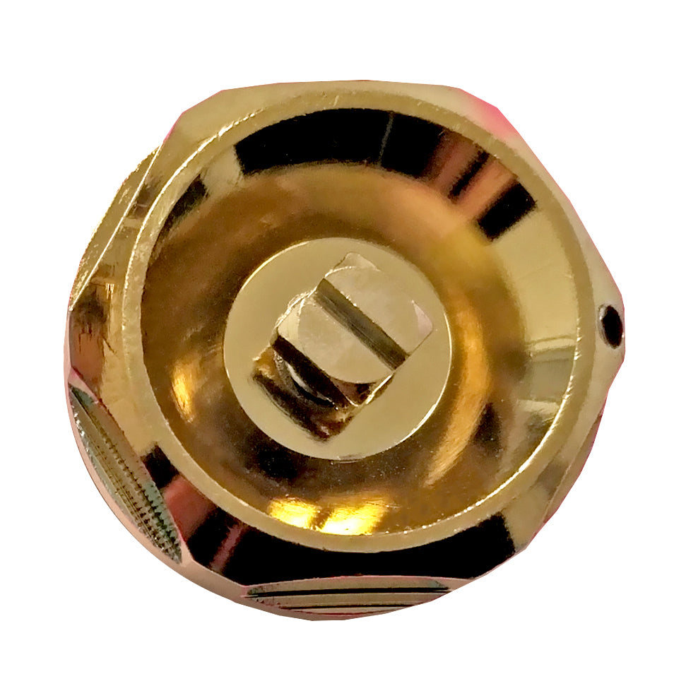 Gold Radiator Blanking Plug + Bleeding Valve Set 15mm For Towel Rails