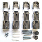Chrom-Klemmhalterungen für Handtuchheizkörper, flach/gebogen (19 mm, 22 mm, 25 mm) 