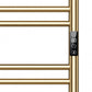 500 x 800mm Brushed Gold Dry Heating Electric Towel Rail Radiator SN Model, Stainless Steel 