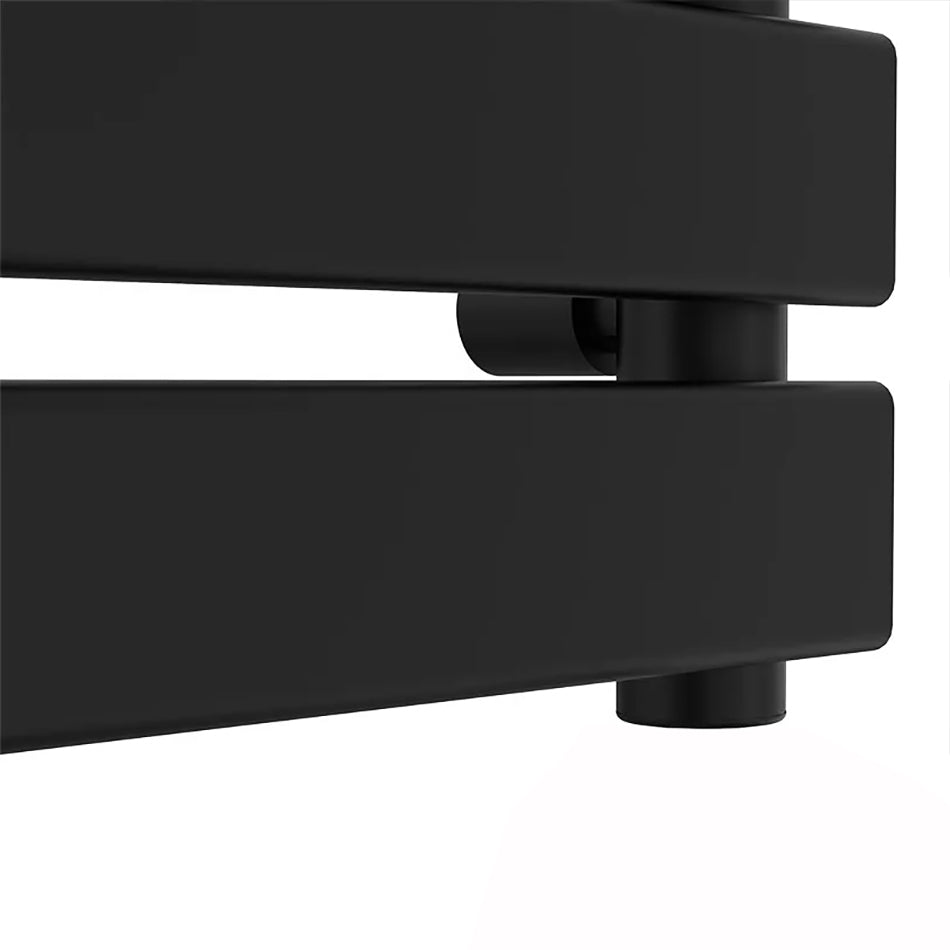  550 x 800mm Matt Black Heated Towel Rail Radiator – Flat Panel Designer  1358 BTU Central Heating UK