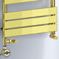 500 x 800mm Dual Fuel Shiny Gold Electric Heated Towel Rail Panel Bathroom Designer Radiator