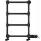 Dual Fuel Traditional Matt Black Heated Towel Rail 500 x 750mm Charlotte (Incl. Valves + Electric Heating Kit) 