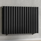 960mm x 600mm Black Designer Horizontal Double Column Radiator, 4147 BTU 