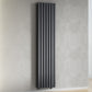 420mm x 1600mm Anthracite Gray Designer Vertical Double Column Radiator, 4607 BTU 