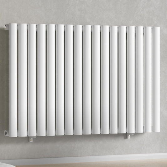 1020mm x 600mm White Designer Horizontal Single Column Radiator, 2370 BTU