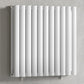 660mm x 600mm White Designer Horizontal Double Column Radiator, 2851 BTU 