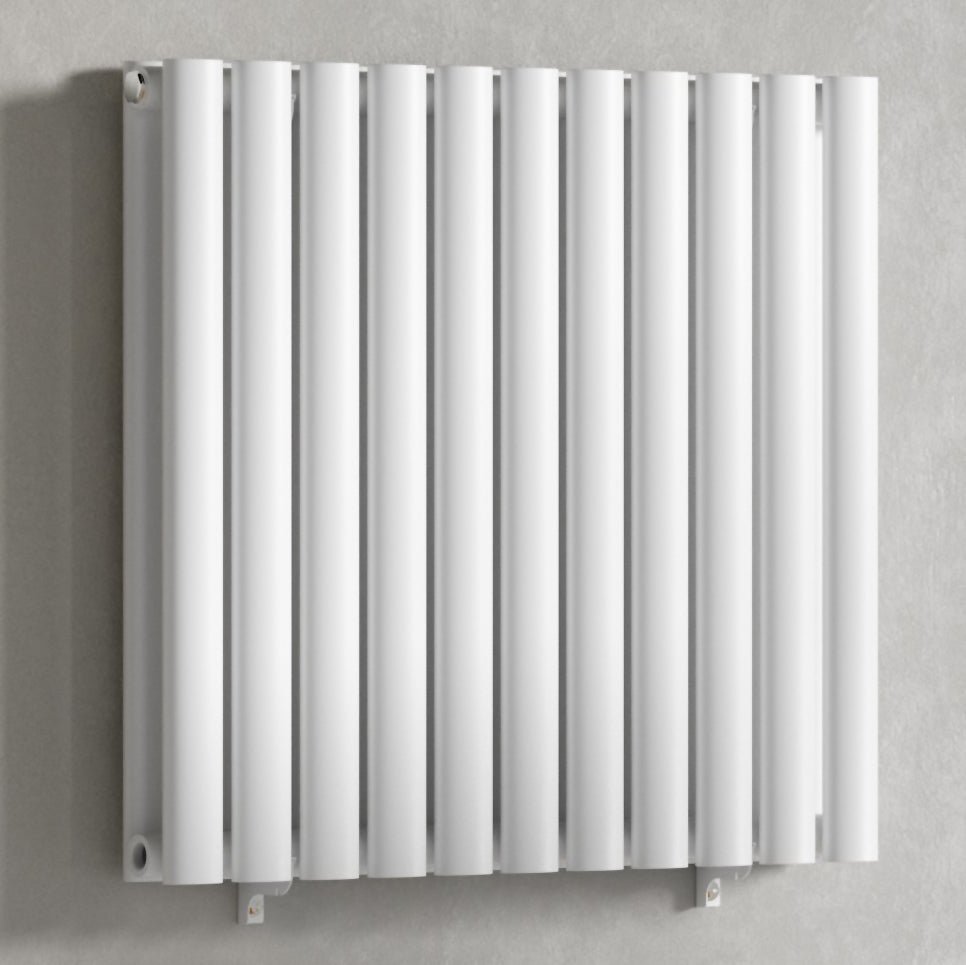 660mm x 600mm White Designer Horizontal Double Column Radiator, 2851 BTU