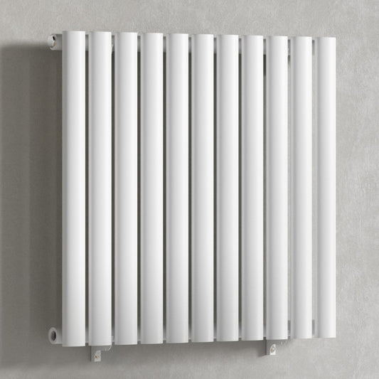 660mm x 600mm White Designer Horizontal Single Column Radiator, 1535 BTU