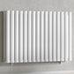 960mm x 600mm White Designer Horizontal Double Column Radiator, 4147 BTU