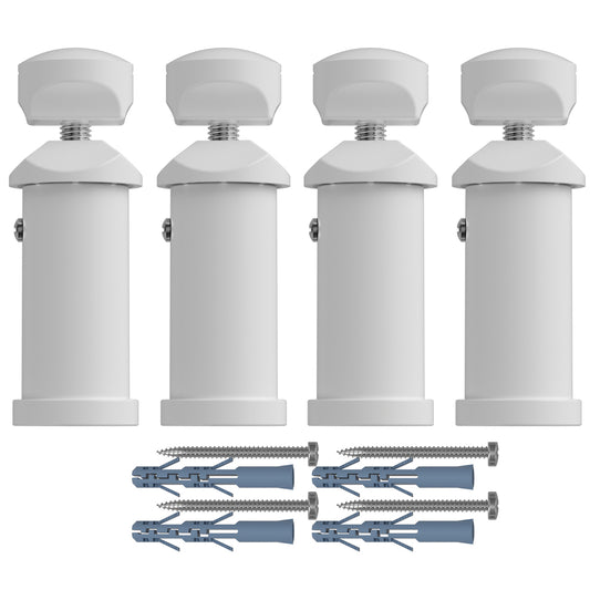 Replacement Towel Rail Radiator Brackets New Heated Wall Fixing Mounting Set Flat or Curved - White 
