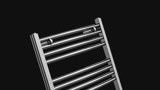400mm x 700mm Chrome Electric Pre-Filled Heated Towel Rail | Flat Ladder 
