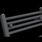 Dual Fuel 400 x 1800mm Straight Anthracite Grey Heated Towel Rail - (incl. Valves + Electric Heating Kit) 