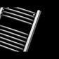Dual Fuel 550 x 900mm Curved Chrome Heated Towel Rail Radiator- (incl. Valves + Electric Heating Kit)